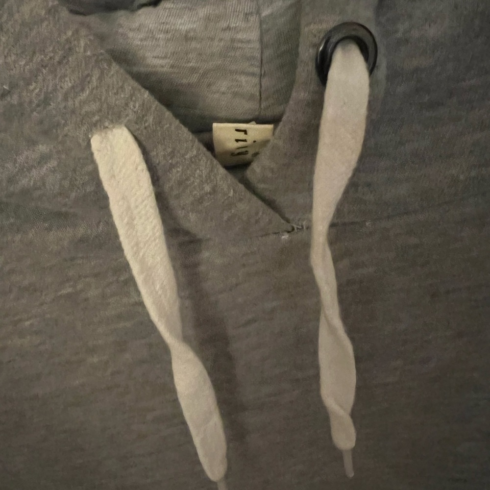 Gray Longline Drawstring Hoodie - Picture 6 of 6